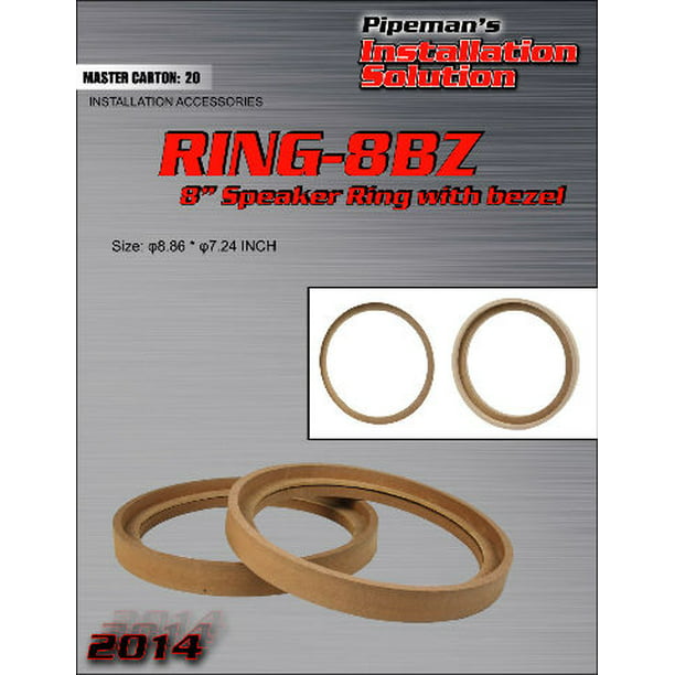 NR New Custom 8" speaker ring pair 1/2" or 3/4" thick MDF
